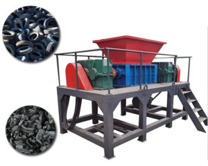 Измельчитель шин с двумя валами